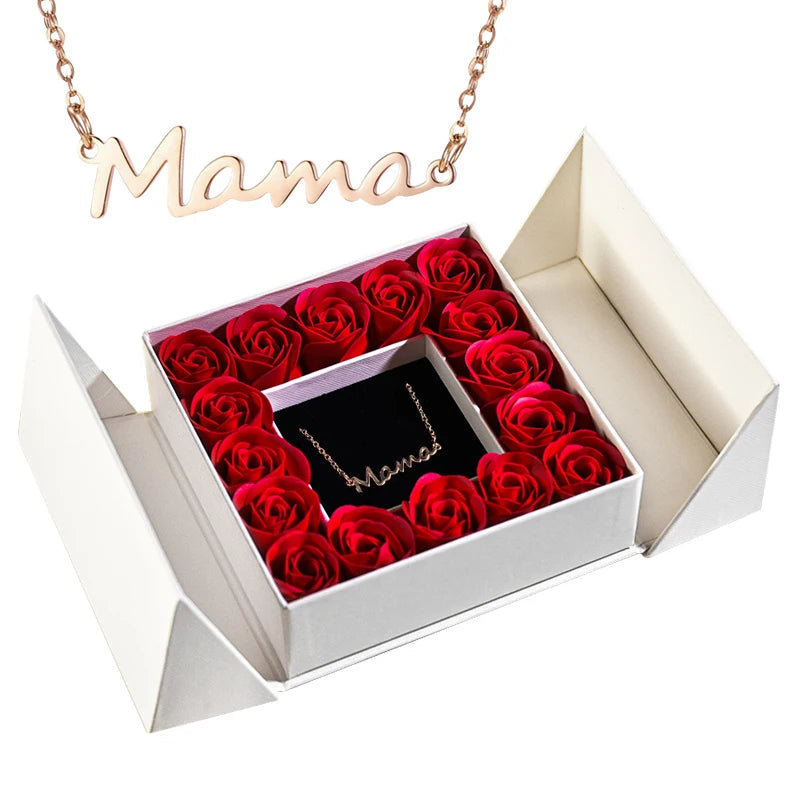 Box Pendentif accompagné de roses éternelles Ma boutique