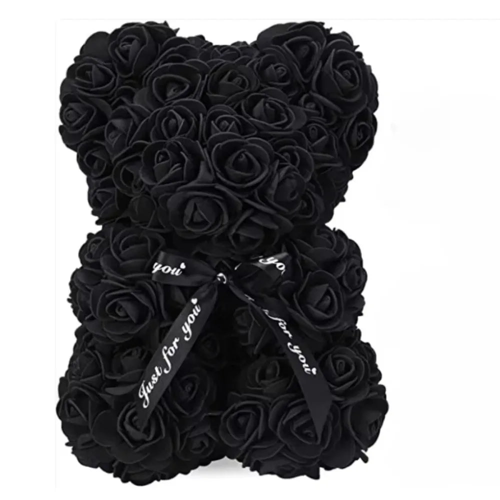 Artificial Flower Eternal Rose Teddy Bear for Mom Mother's Day Birthday Valentine's Day Anniversary Gifts & Decor Miniatures HappyDaysLove