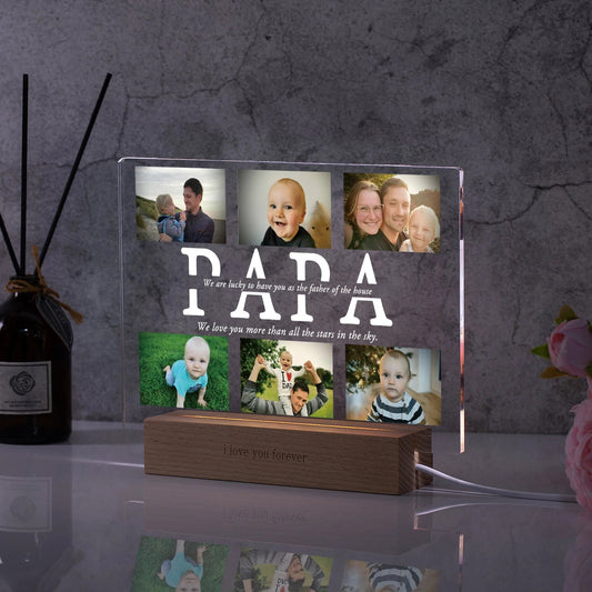 Lampe personnalisée en acrylique Ma boutique